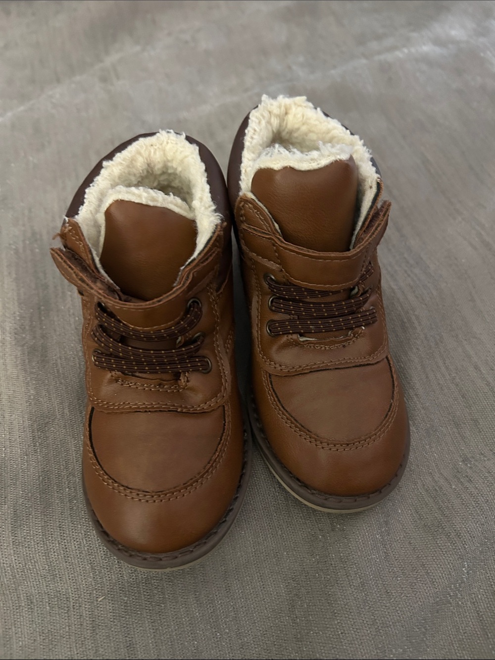 Old Navy Brown Faux-Fur Lined Kids Boots